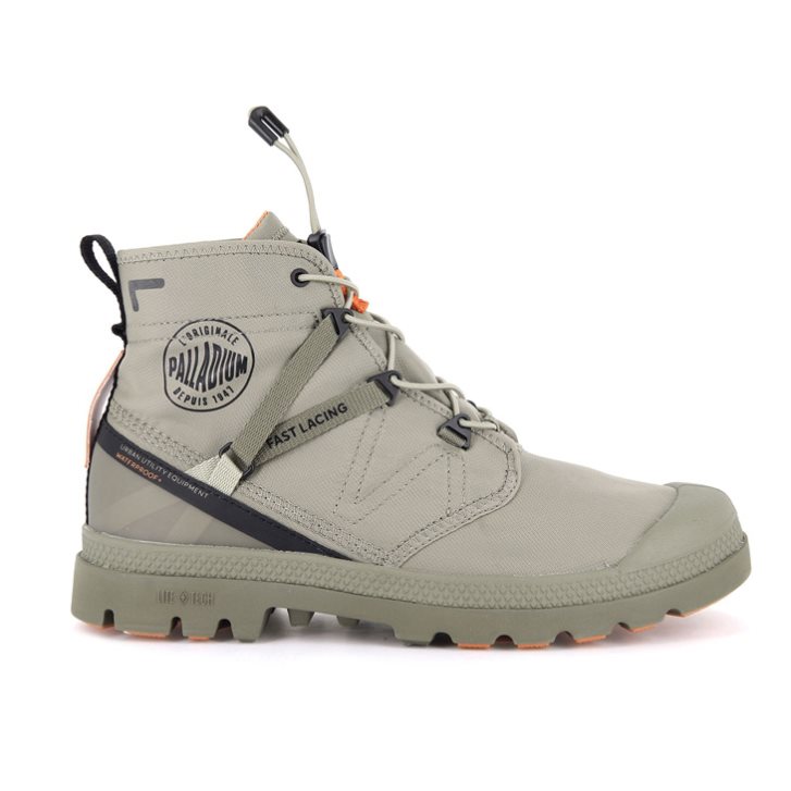 Bottes Palladium Pampa Travel Lite+ Imperméables Homme Vert Olive | FR TYN408H